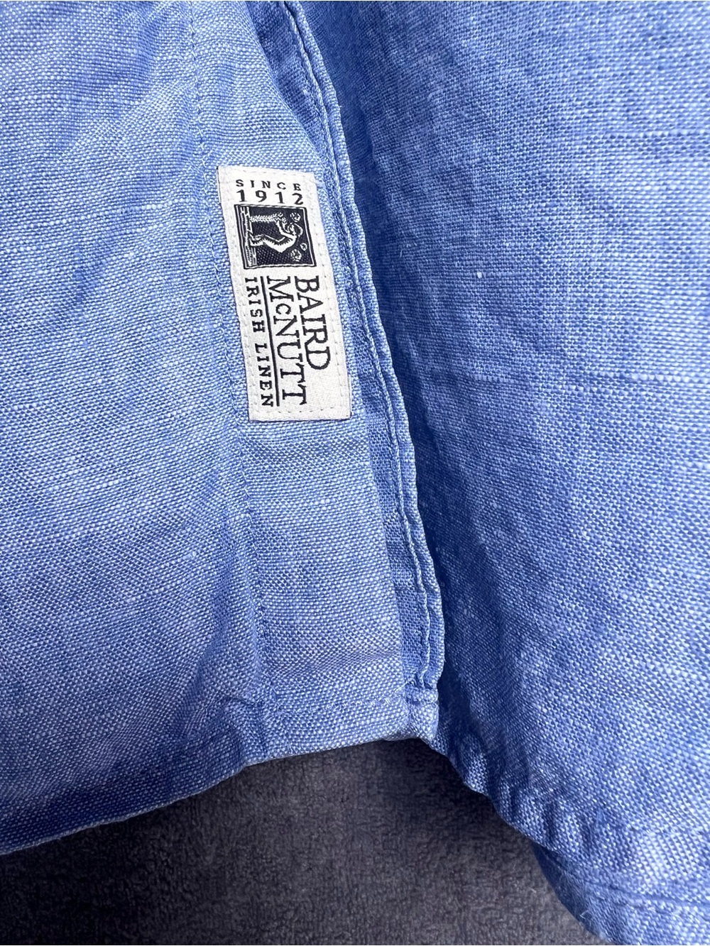 J.Crew Baird McNutt Irish linen Button Down Shirt XL Blue Classic Summer Beach - Picture 8 of 15